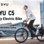 DYU C5 e-bike 27.5 Inch 48V 10Ah 7 Speed City road Mountain eBike Aluminum alloy full suspension Color: Black