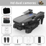 Drone E88 Pro Profesional HD 4K RC Airplane Dual Camera Optical flow Localization RC Quadcopter Airplane Helicopter Boy Toy Color : Black